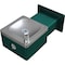 Global Industrial Outdoor Wall Mounted Drinking Fountain, Green Powder Coat 761224GN - alternate 1